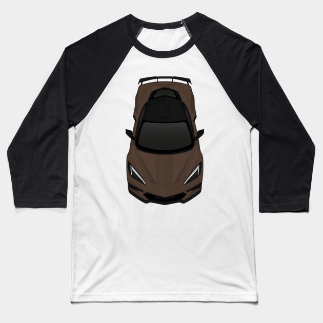 C8 Brown Baseball T-Shirt by VENZ0LIC